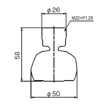 バブリーキッチンシャワー SV218_寸法図面