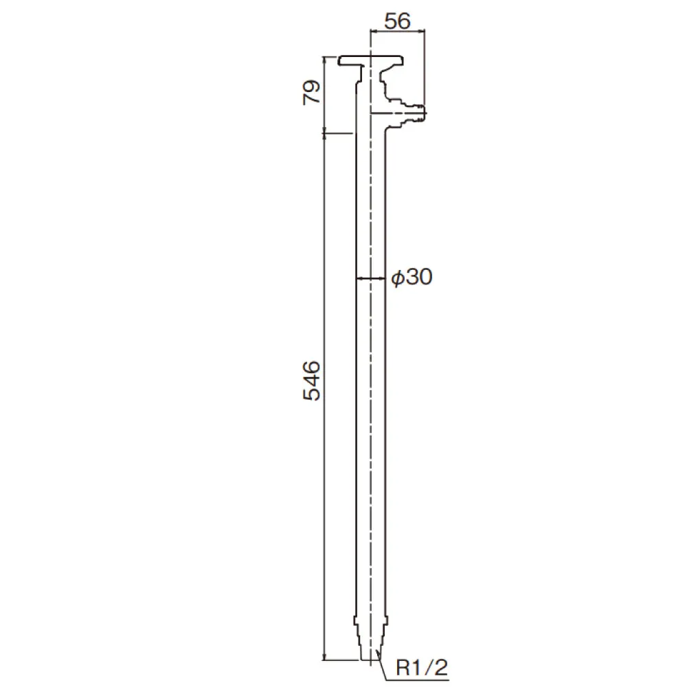 スプリンクルスリム（バルブハンドル）G18SV_寸法図