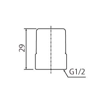 ホースニップル HN205-8×12_寸法図面