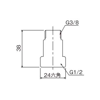 逆止弁3/8セット G3-S_寸法図面