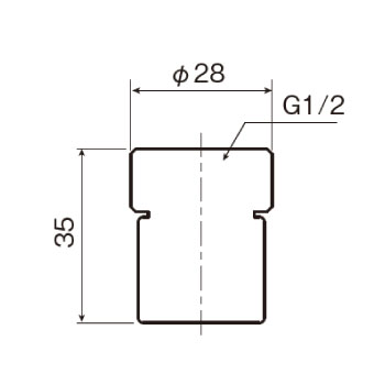 ホースニップル G203HN_寸法図面