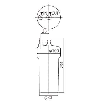 磨水5 M仕様 J217P-K2-M_寸法図面